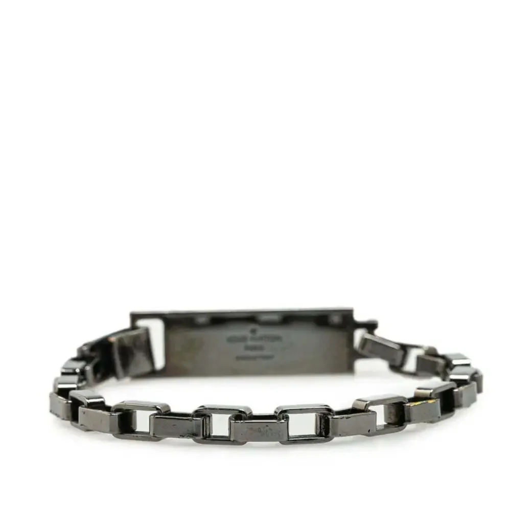 LOUIS VUITTON Silver Damier Charm Bracelet